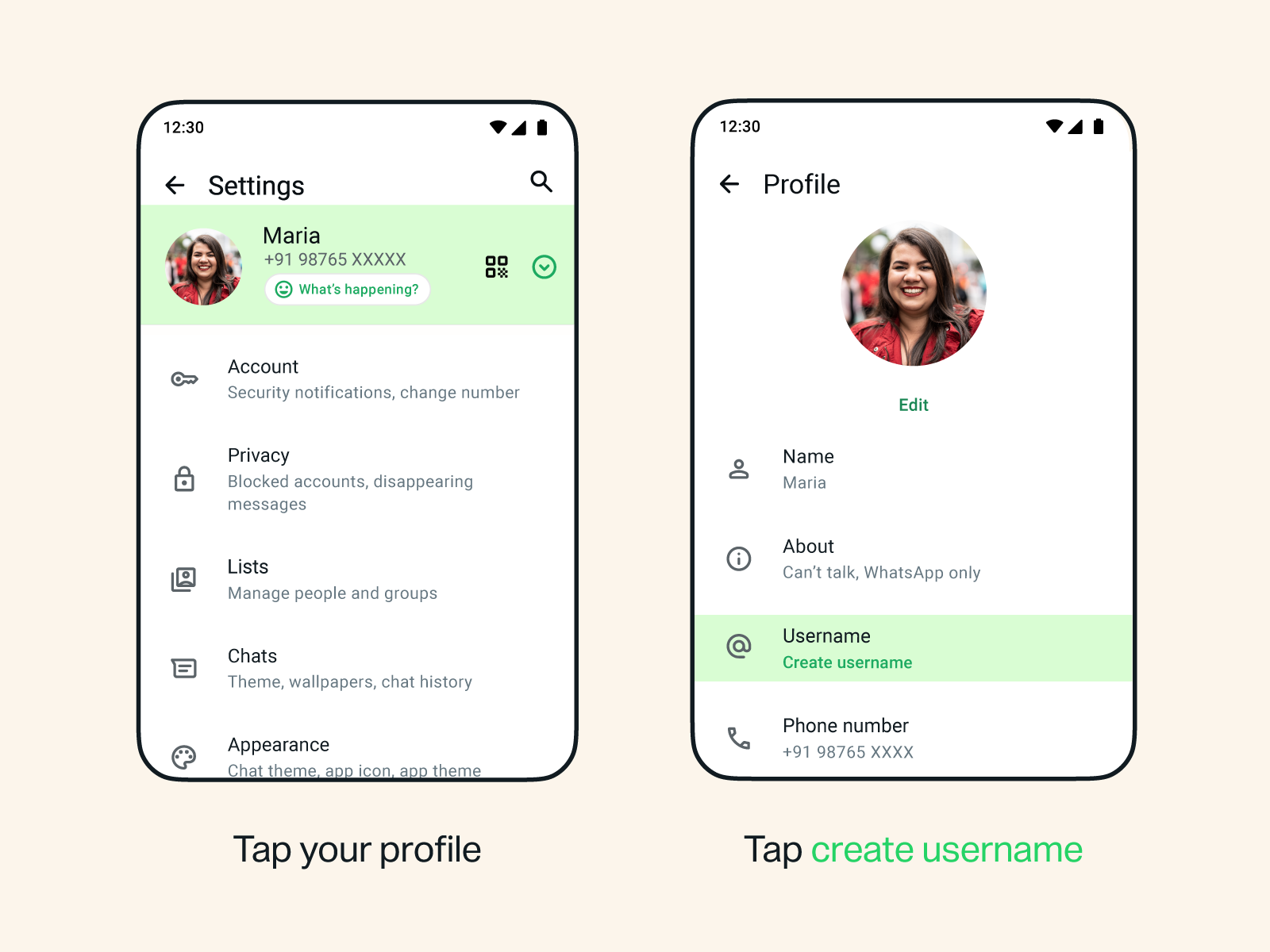 reserve WhatsApp username, WhatsApp username, set up WhatsApp username, WhatsApp username key