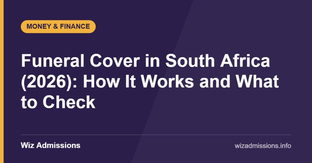 Funeral Cover in South Africa (2026): How It Works and What to Check