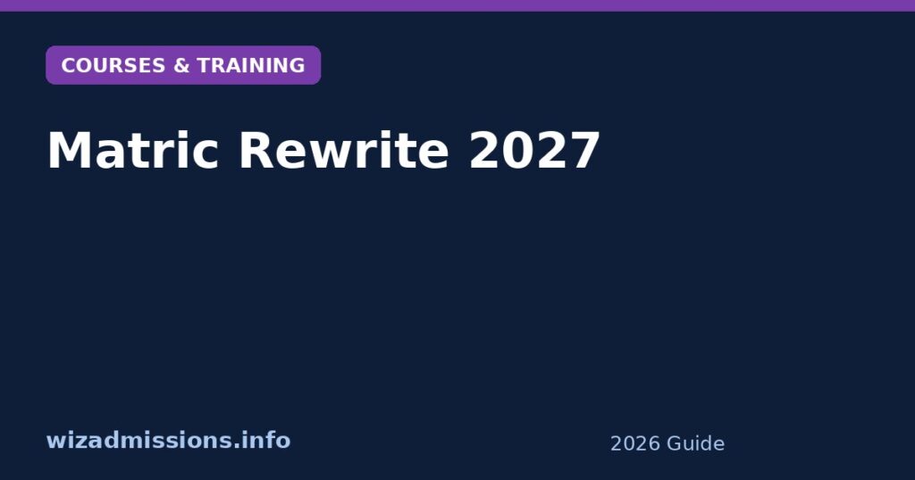 Matric Rewrite 2027: How to Register and Upgrade Your Results